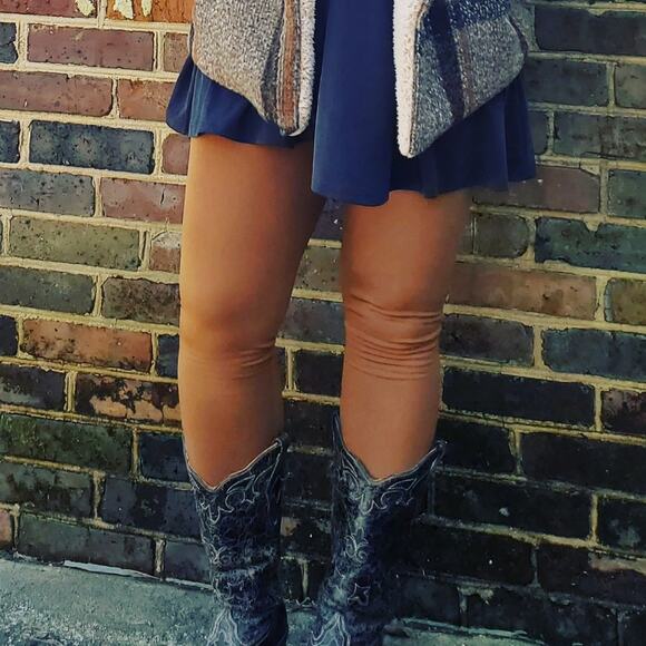 Zenana Outfitters high waist fleece lined leggings coffee brown S/M - Picture 1 of 4